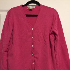 100% Cashmere Fushia Cardigan & Sweater